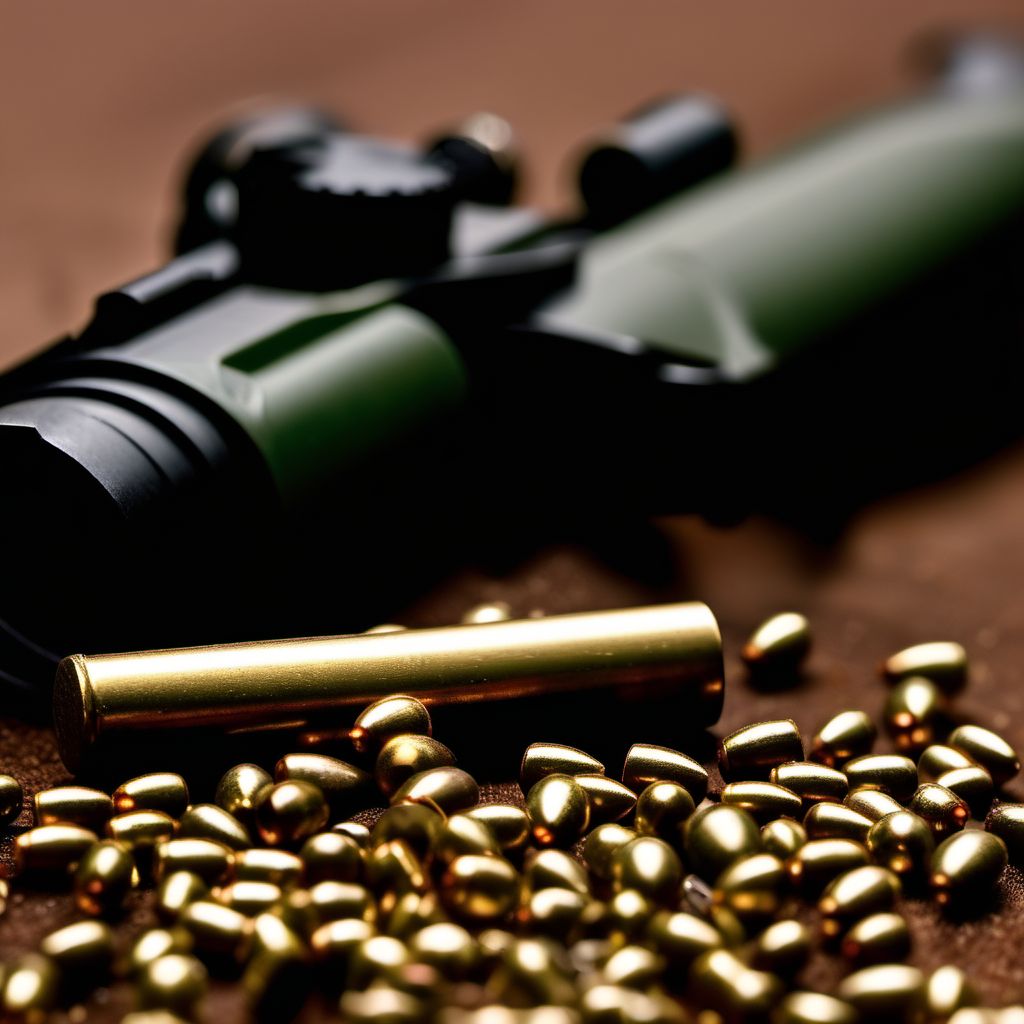 War operations involving firearms pellets, civilian digital illustration