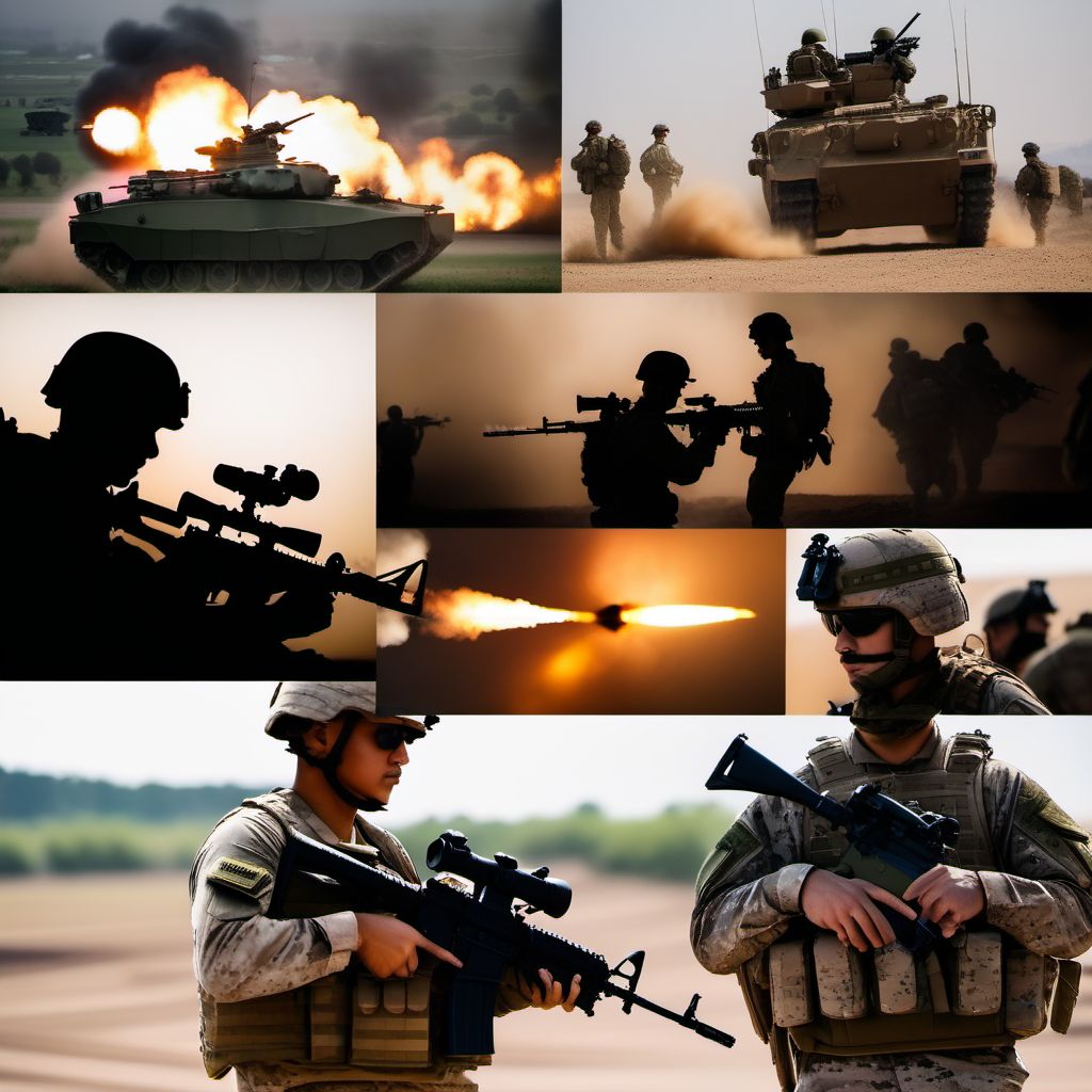 Military operations involving other forms of conventional warfare, military personnel digital illustration