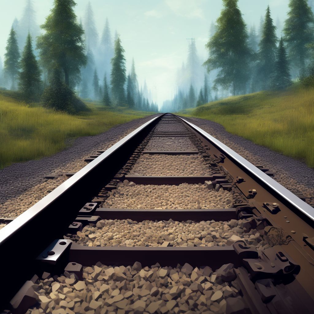 Railroad track as the place of occurrence of the external cause digital illustration