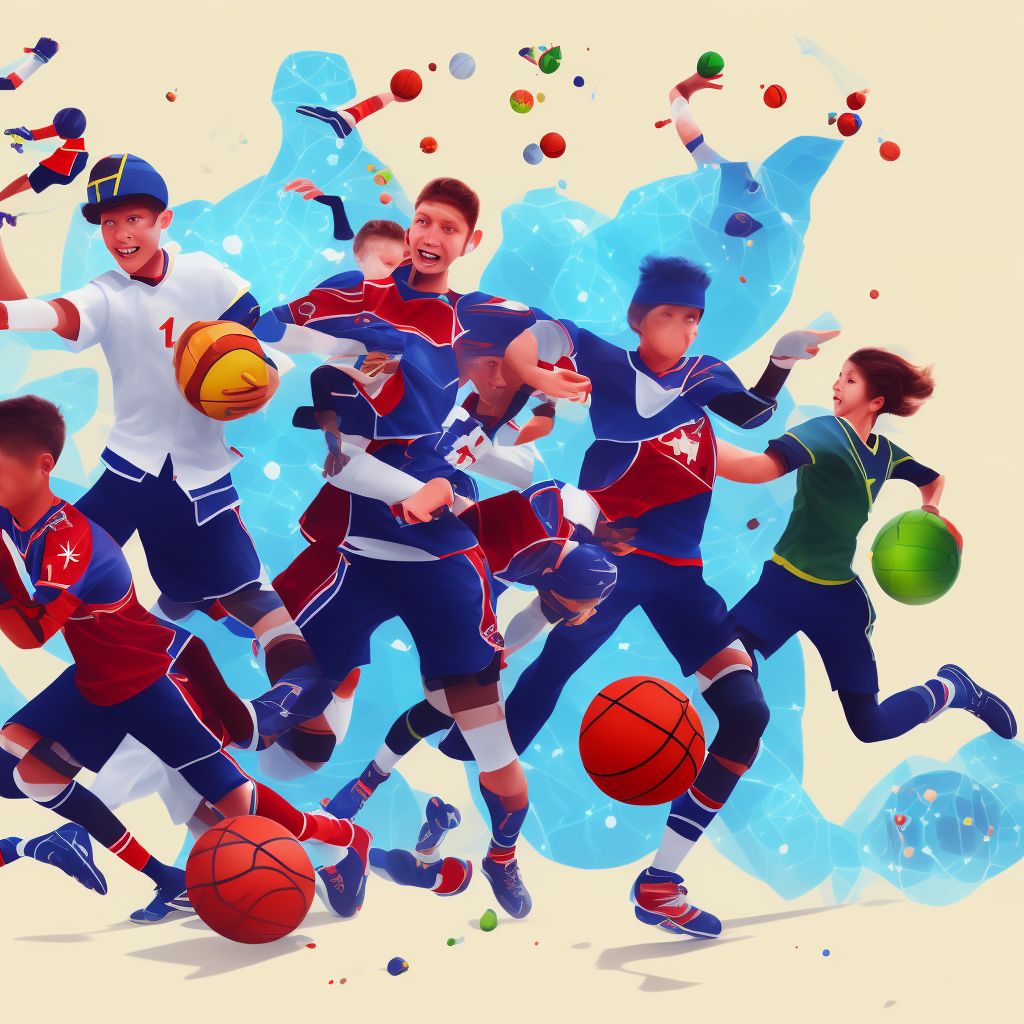 Activities involving other sports and athletics played as a team or group digital illustration