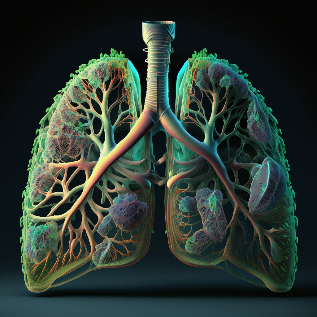 Tuberculosis of lung digital illustration