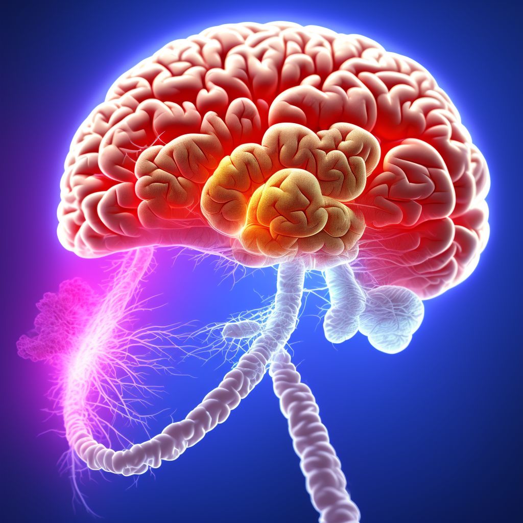 Amebic brain abscess digital illustration