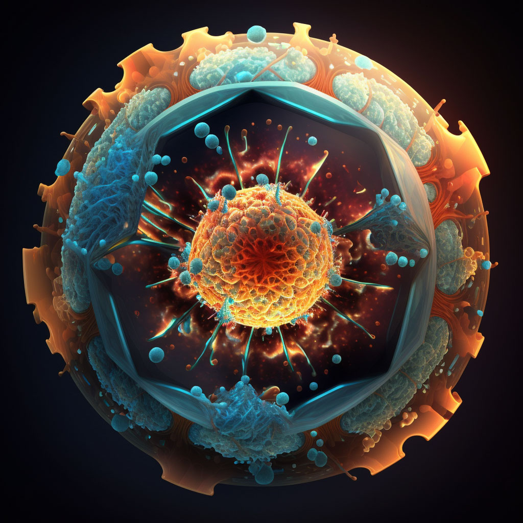 Astrovirus enteritis digital illustration