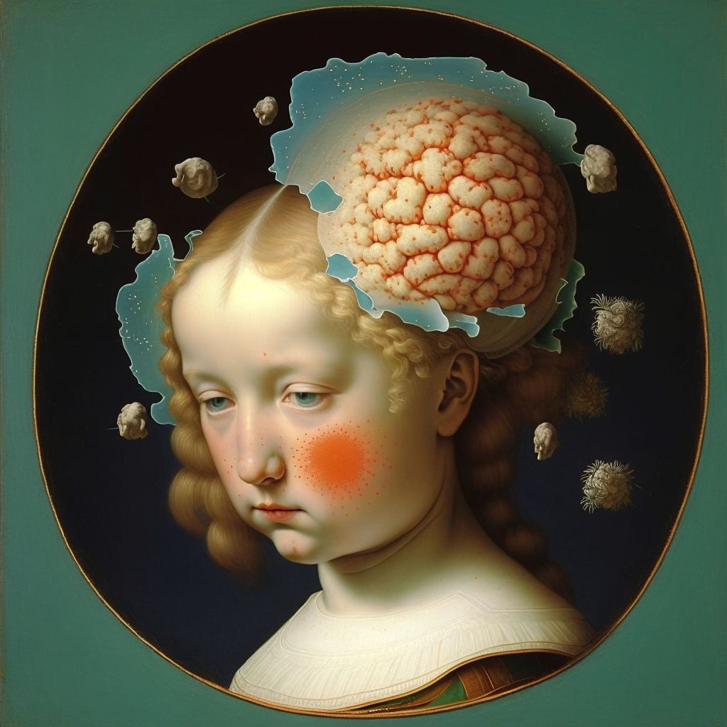 Tuberculous meningitis digital illustration