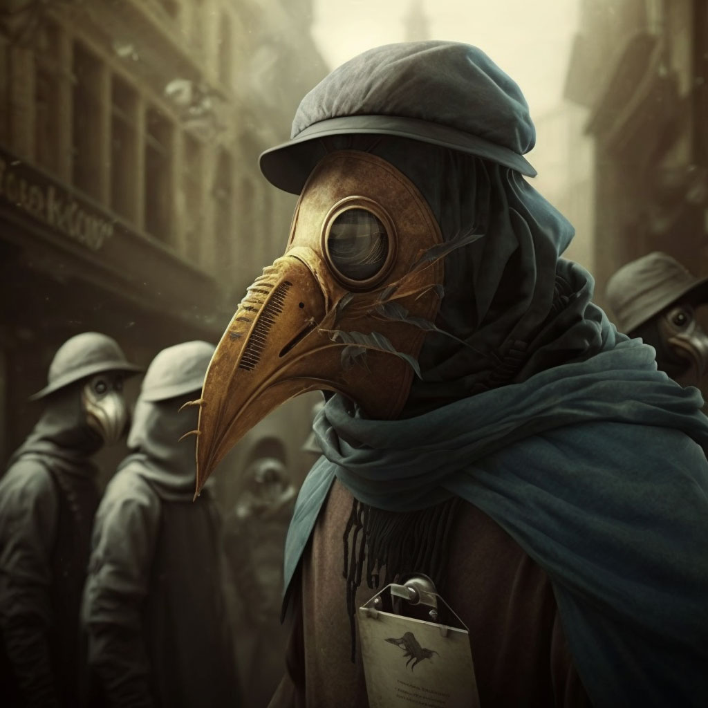 Bubonic plague digital illustration