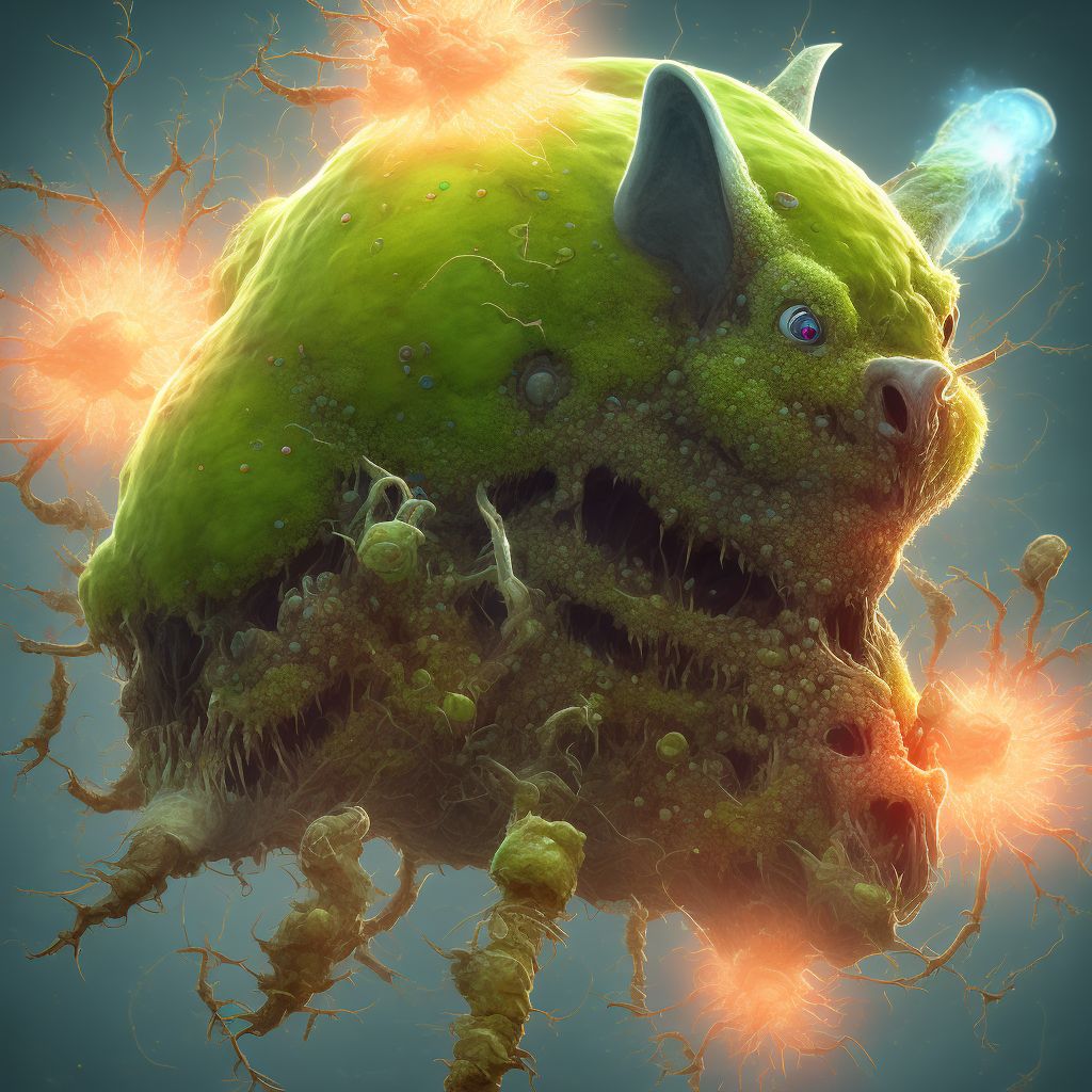 Ulceroglandular tularemia digital illustration