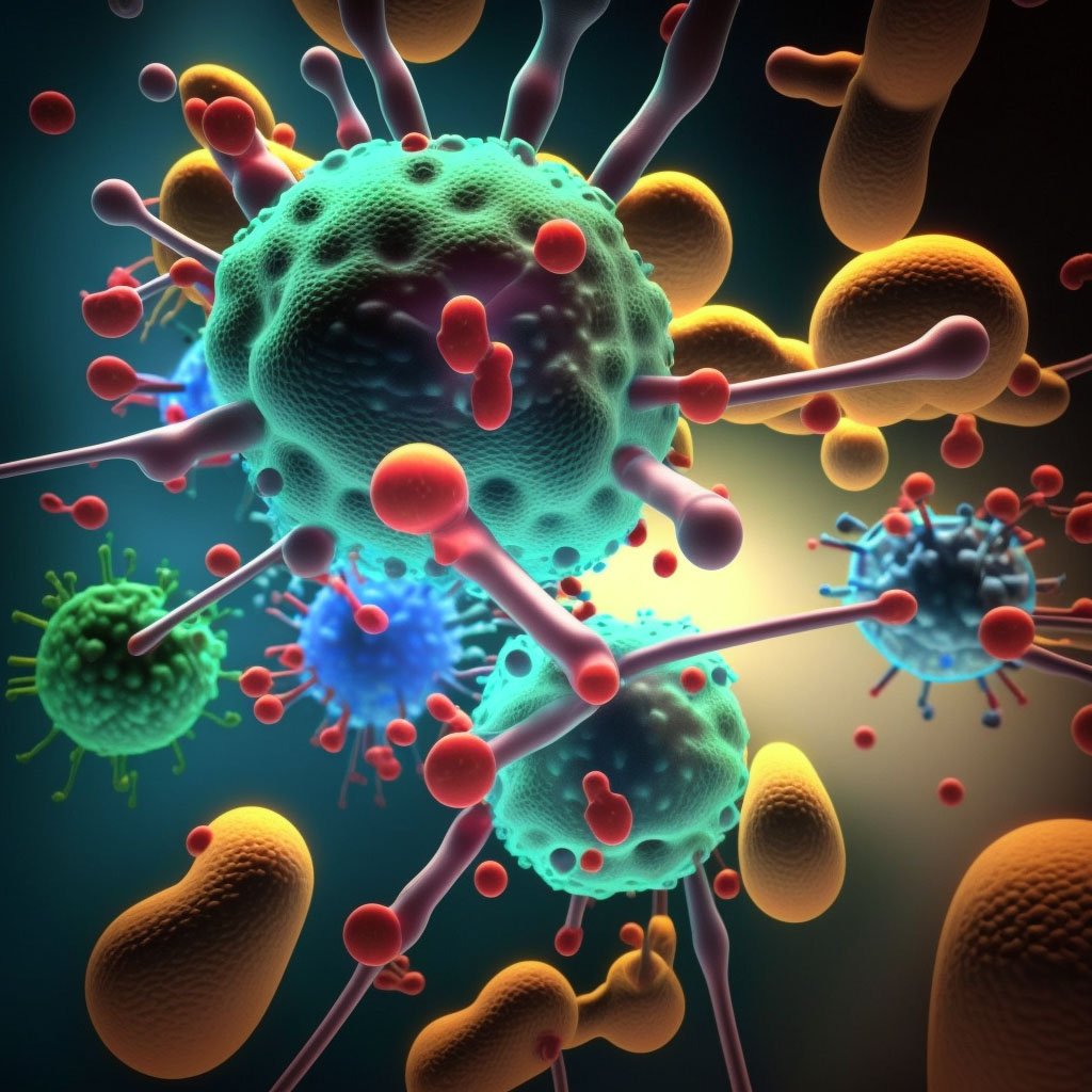 Anthrax sepsis digital illustration