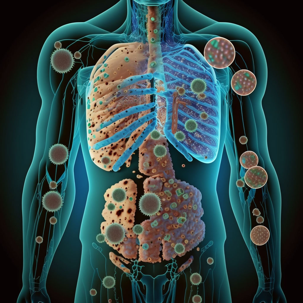 Cutaneous listeriosis digital illustration