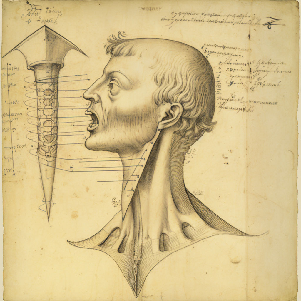 Pharyngeal diphtheria digital illustration