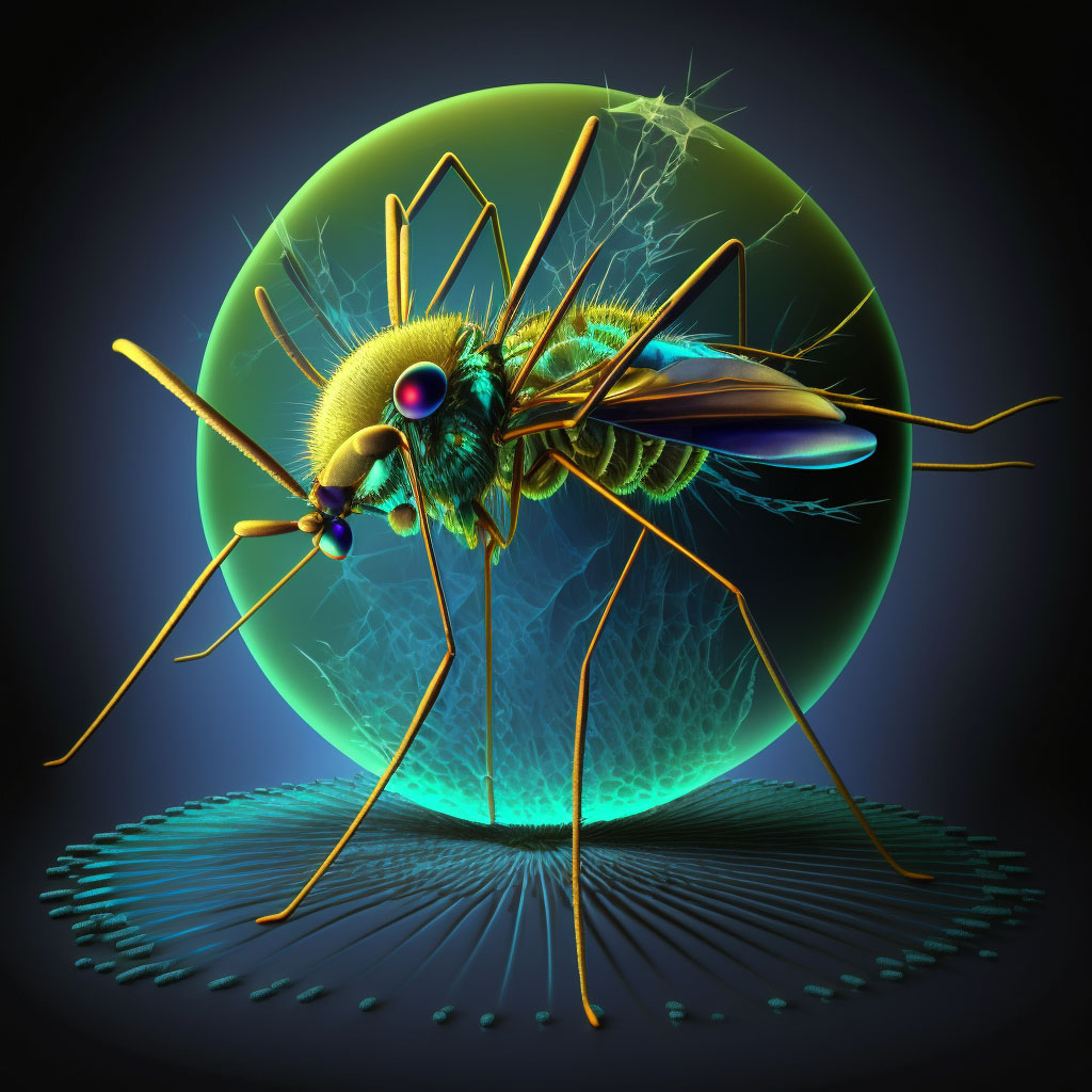 West Nile virus infection, unspecified digital illustration