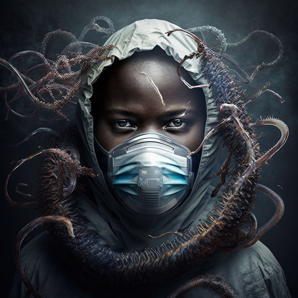 Ebola virus disease digital illustration
