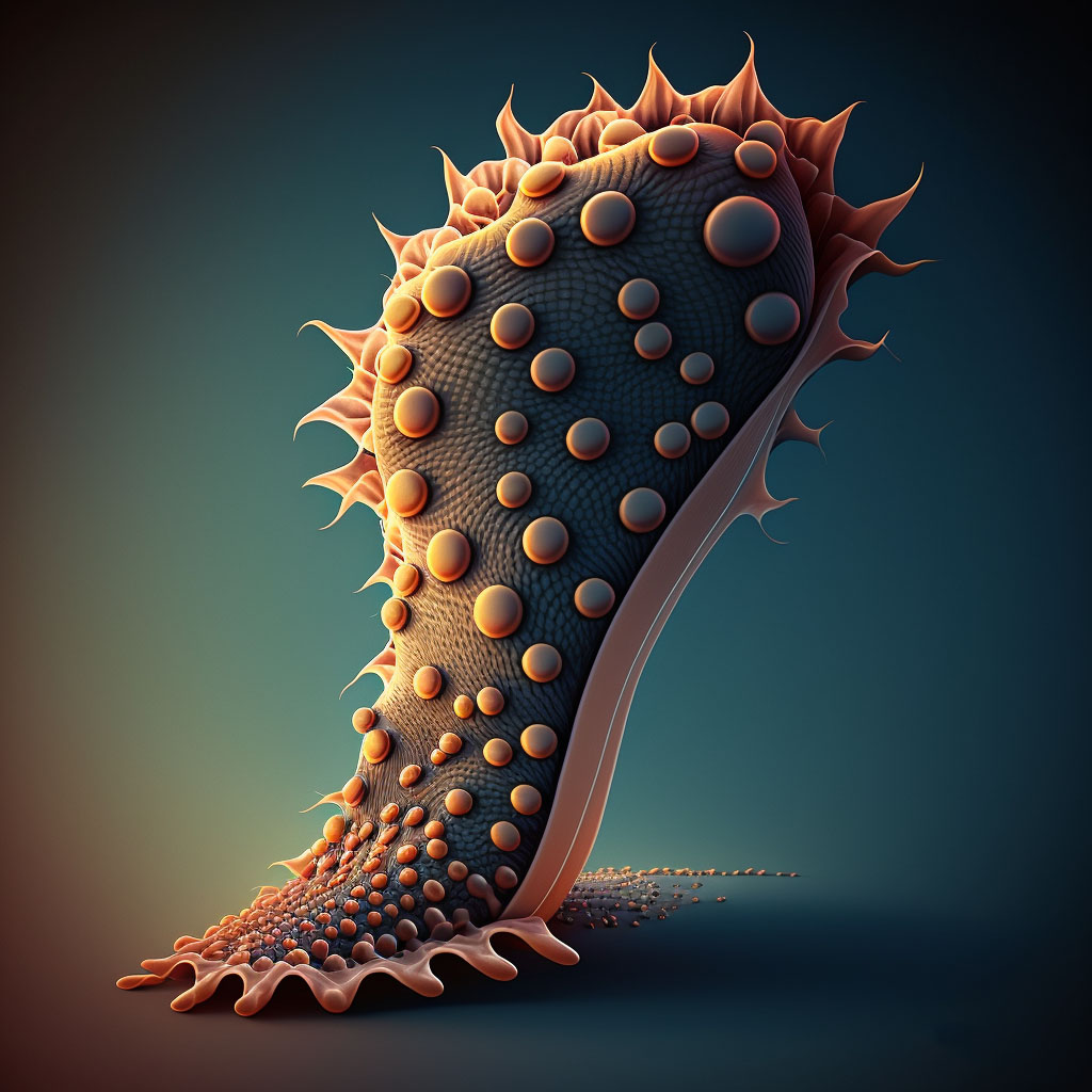 Plantar wart digital illustration