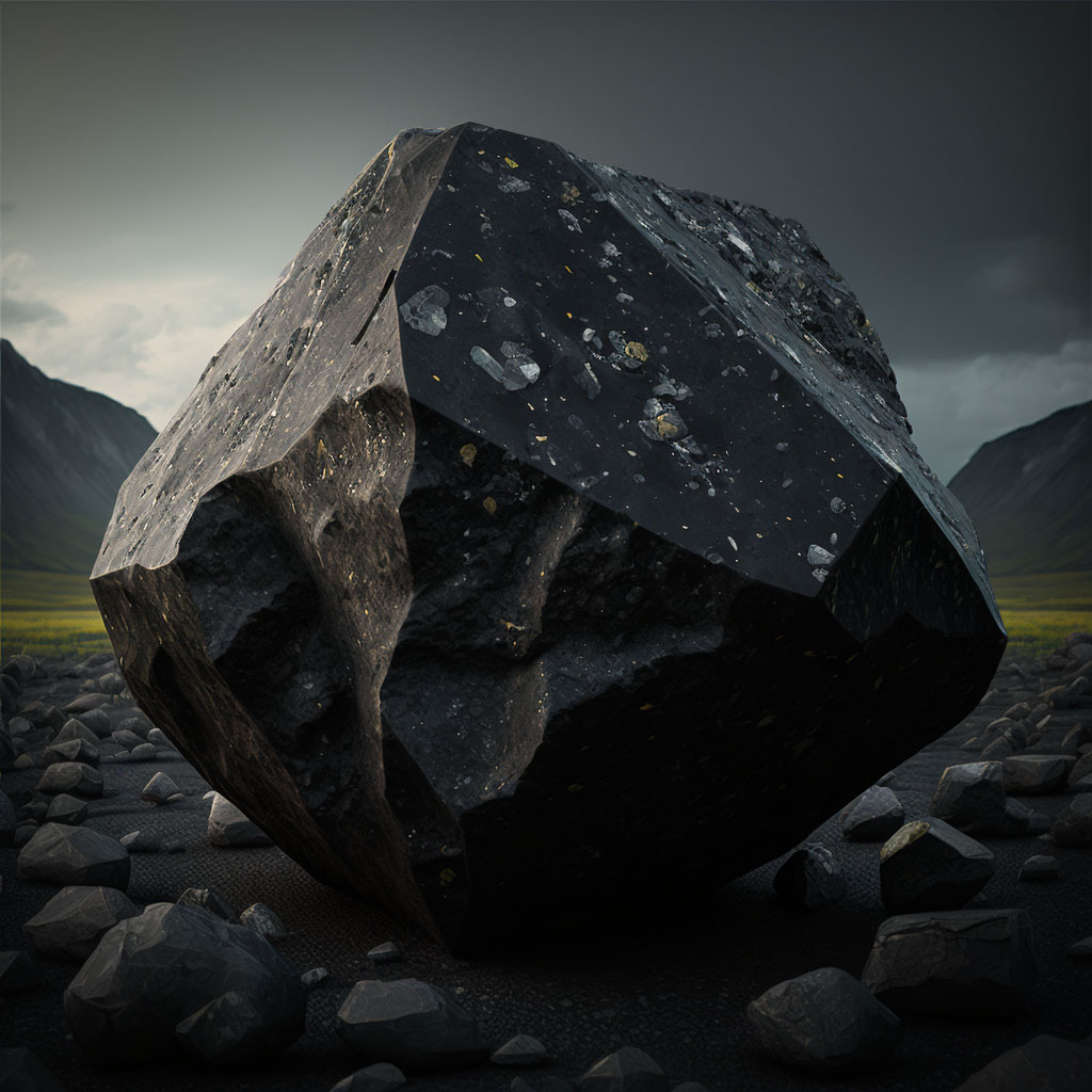 Black piedra digital illustration