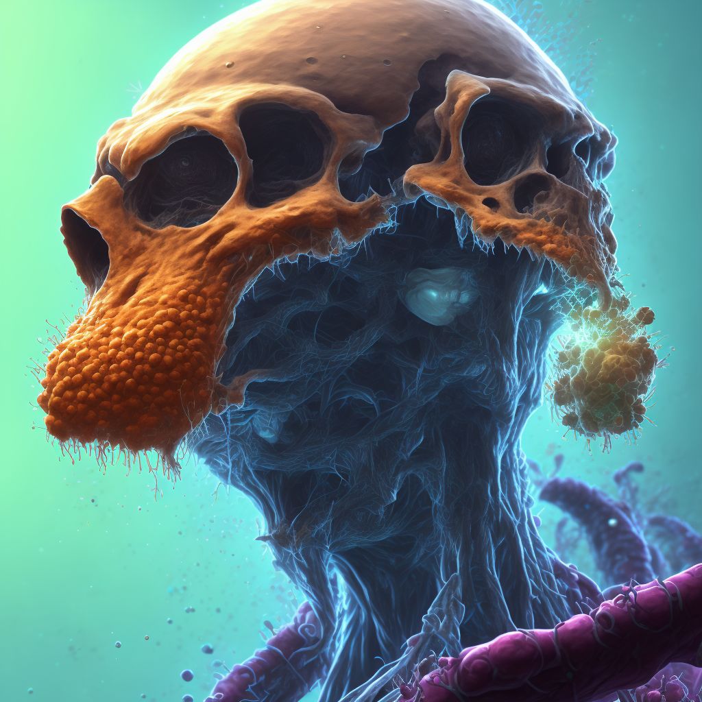 Disseminated coccidioidomycosis digital illustration