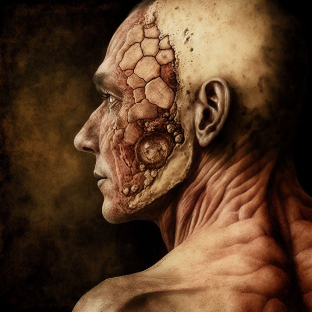 Cutaneous blastomycosis digital illustration
