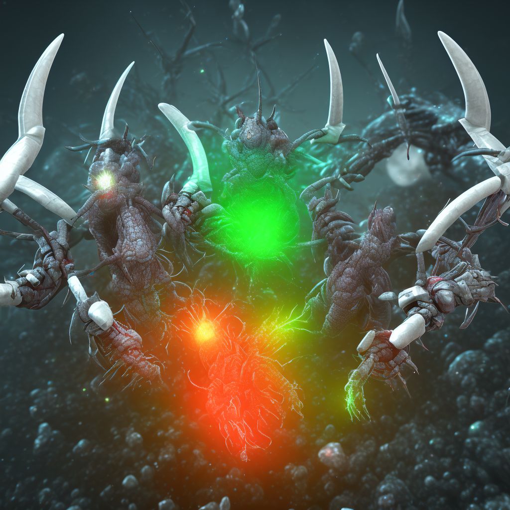 Acute Chagas' disease with heart involvement digital illustration