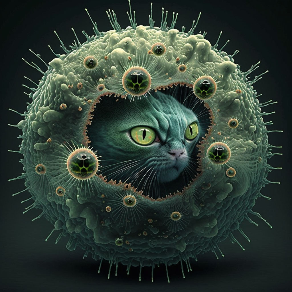 Toxoplasma hepatitis digital illustration
