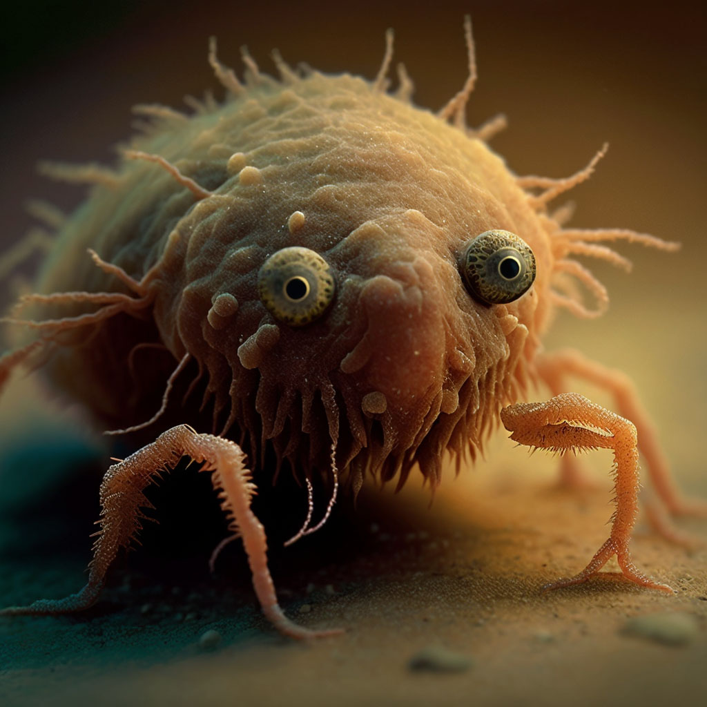 Scabies digital illustration