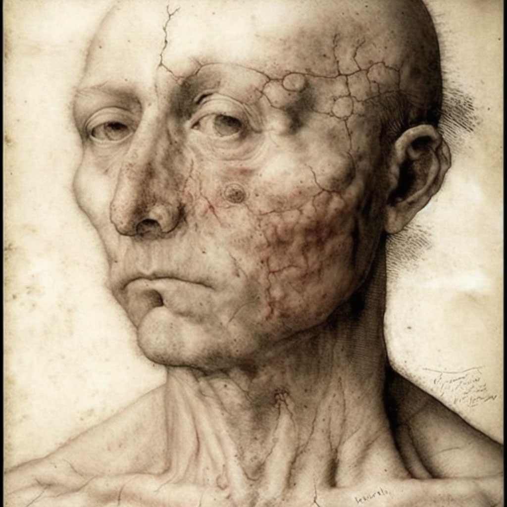 Kaposi's sarcoma of skin digital illustration
