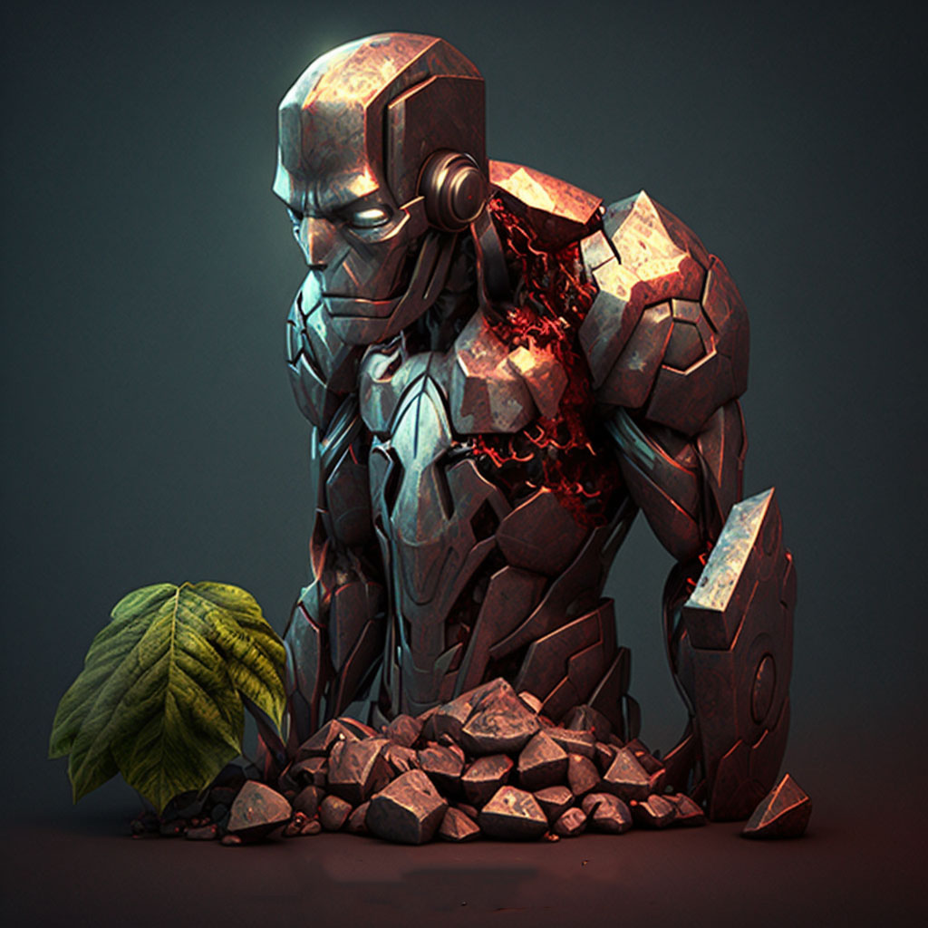 Iron deficiency digital illustration