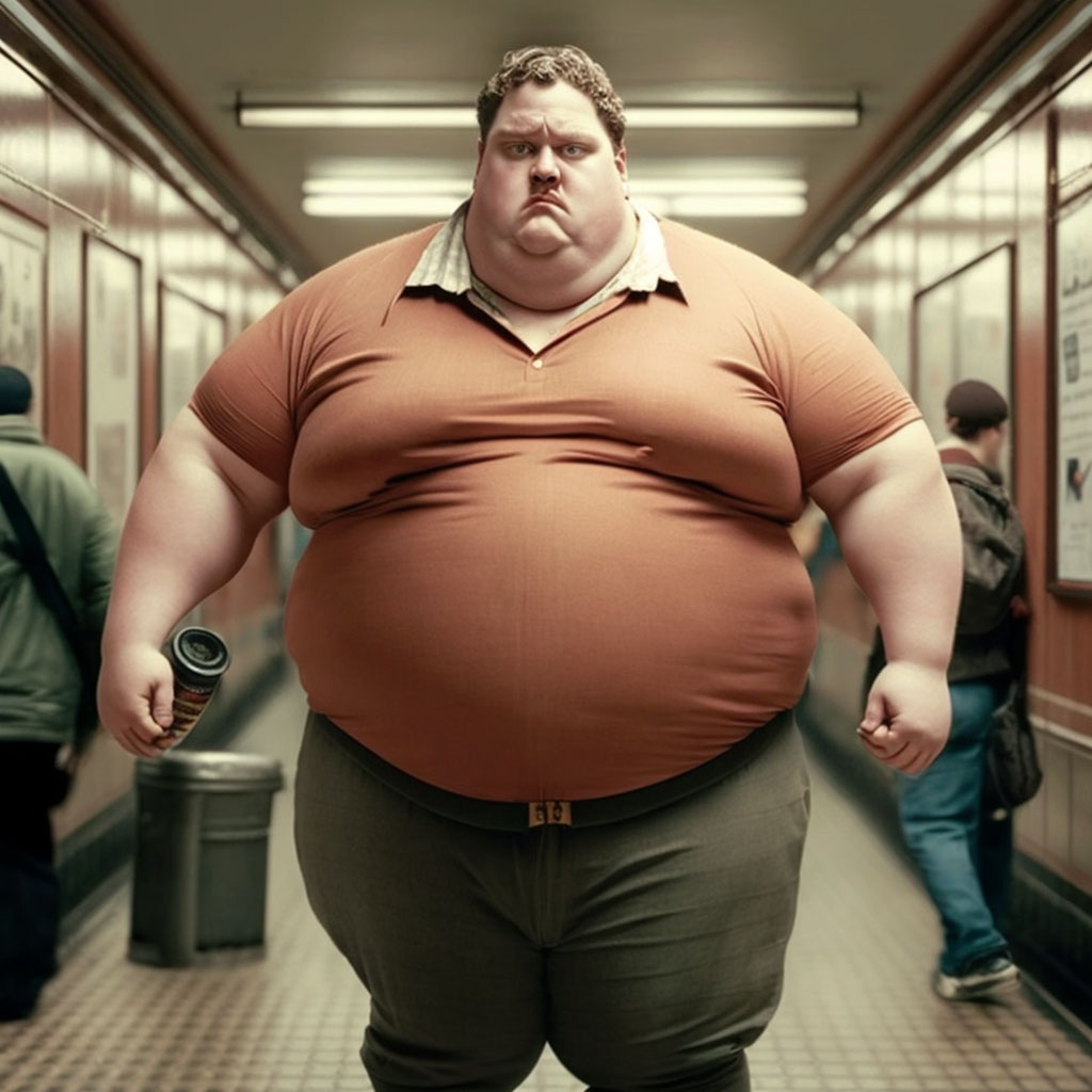 Overweight digital illustration
