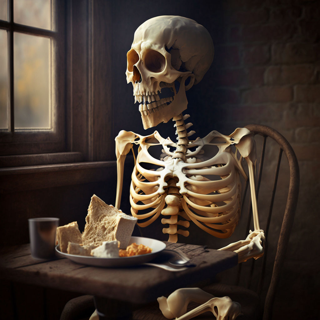 Hungry bone syndrome digital illustration