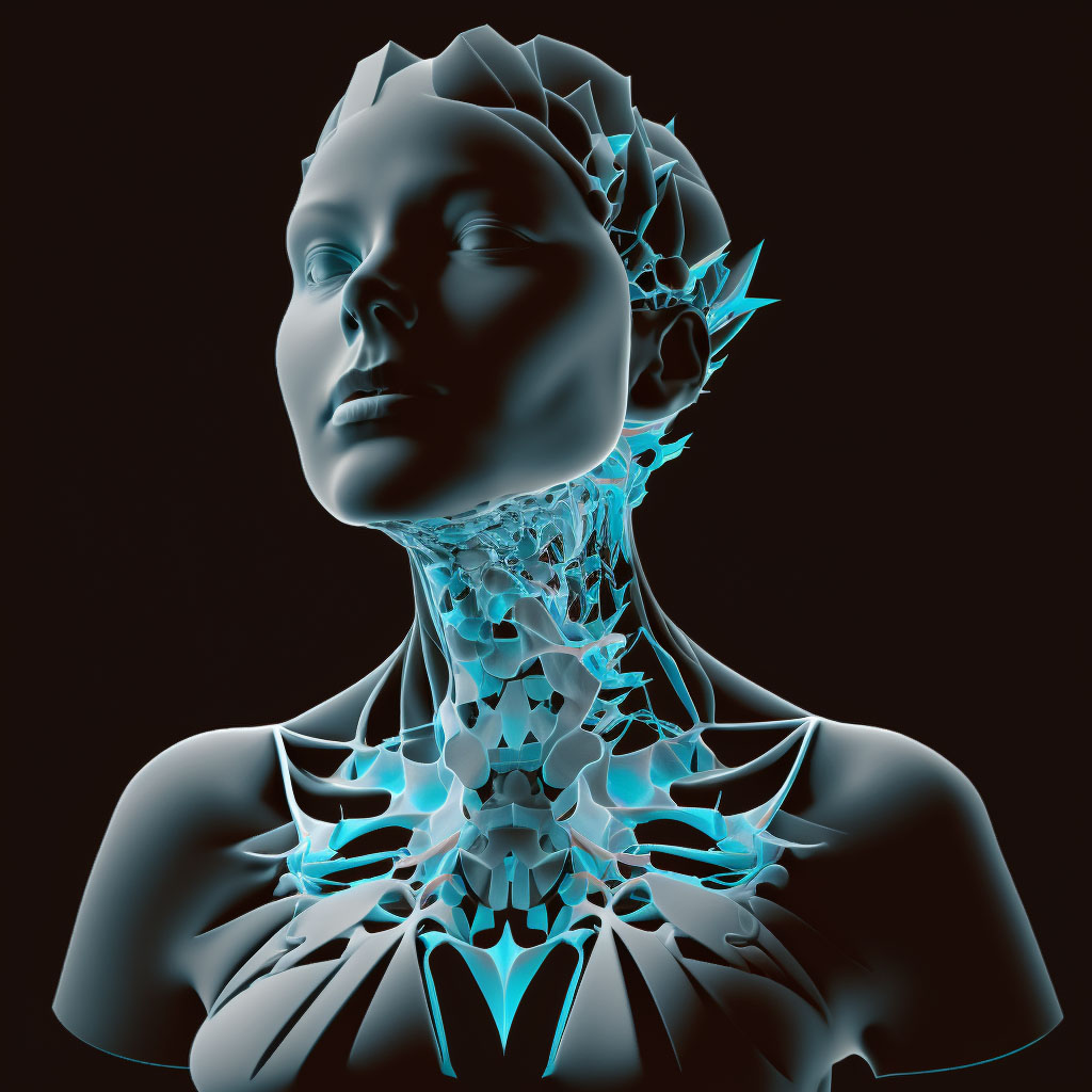 Postprocedural hypothyroidism digital illustration