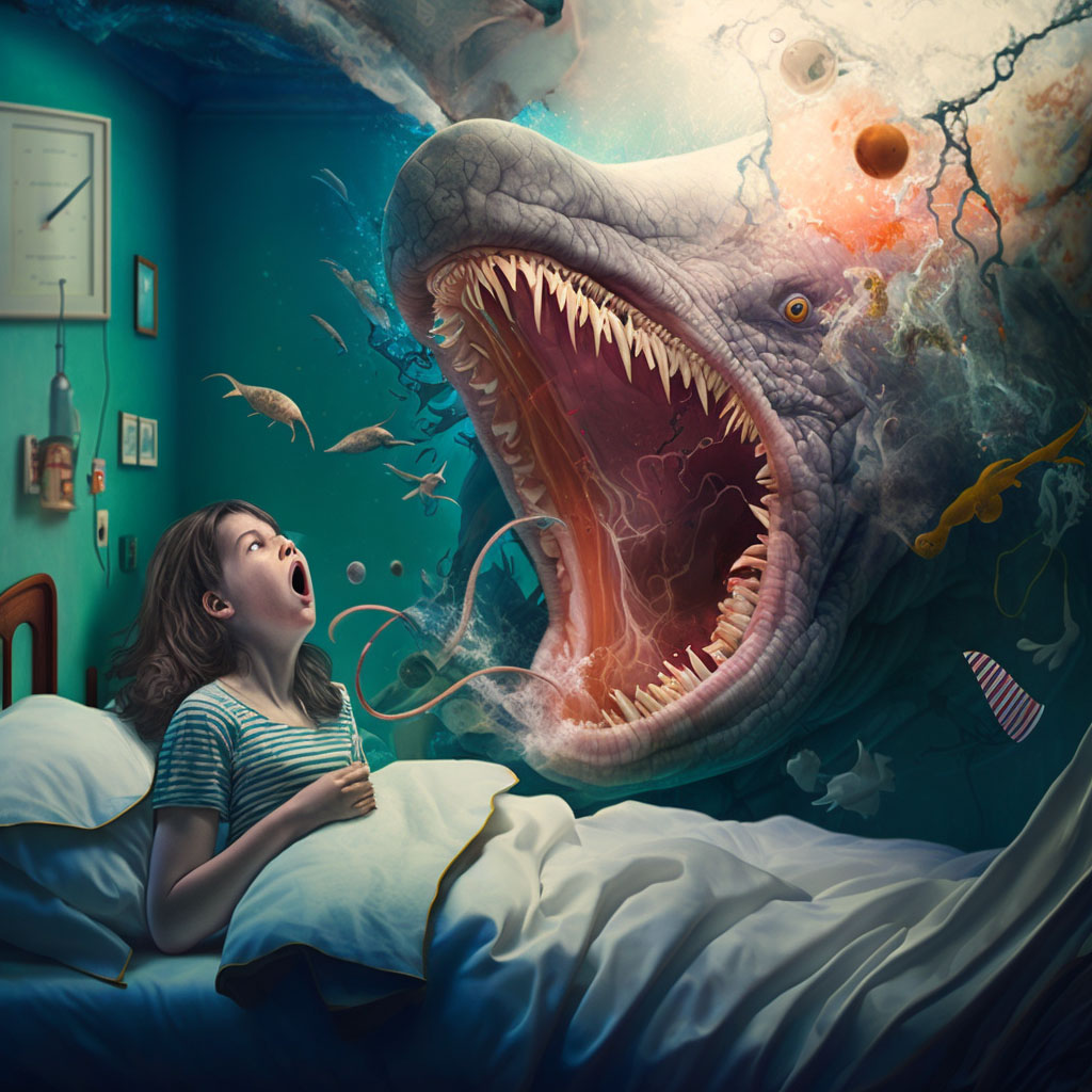 Delirium due to known physiological condition digital illustration