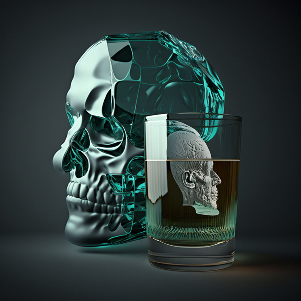 Alcohol use, unspecified, uncomplicated digital illustration