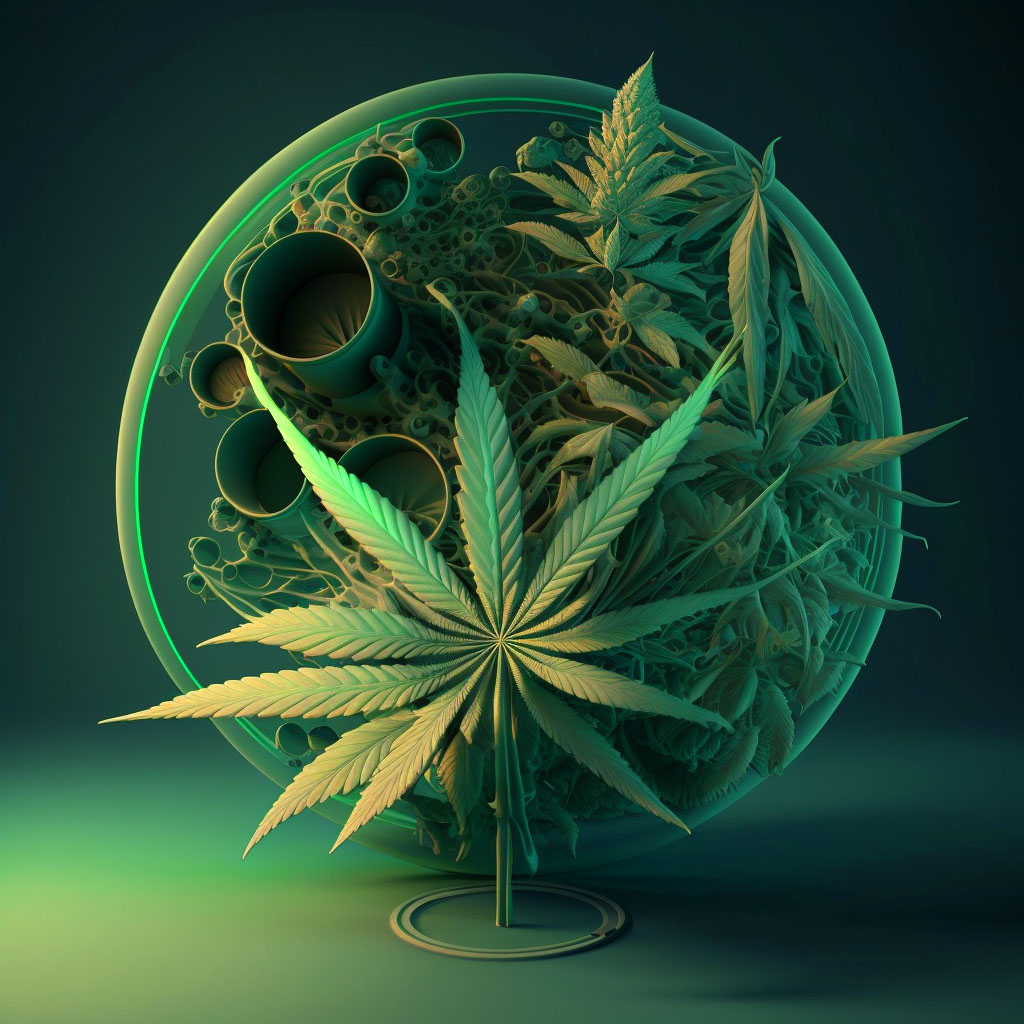 Cannabis abuse, uncomplicated digital illustration