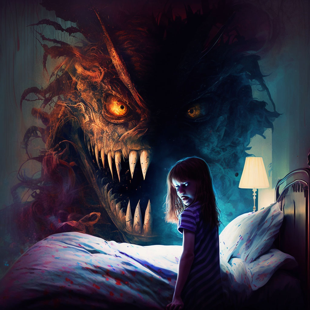 Nightmare disorder digital illustration