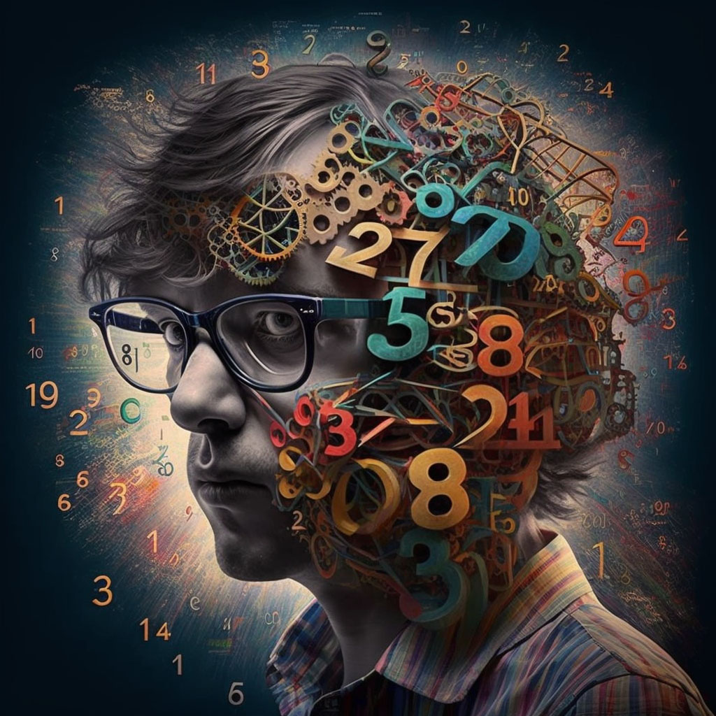 Mathematics disorder digital illustration