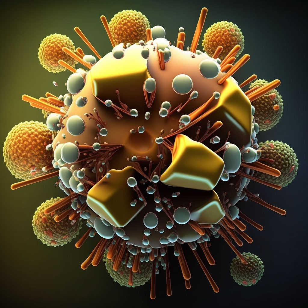 Sequelae of viral hepatitis digital illustration