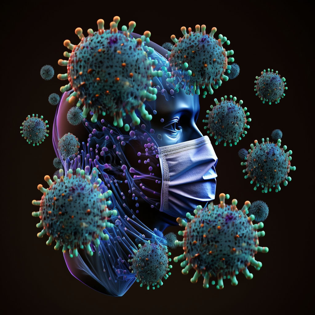 SARS-associated coronavirus as the cause of diseases classified elsewhere digital illustration