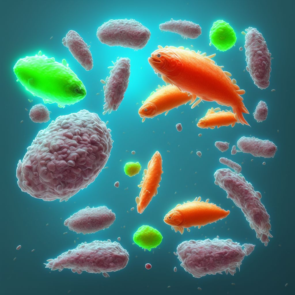 Localized salmonella infection, unspecified digital illustration