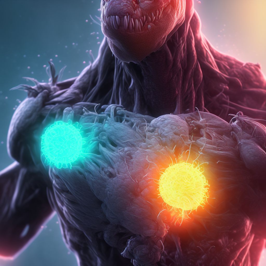Salmonella arthritis digital illustration