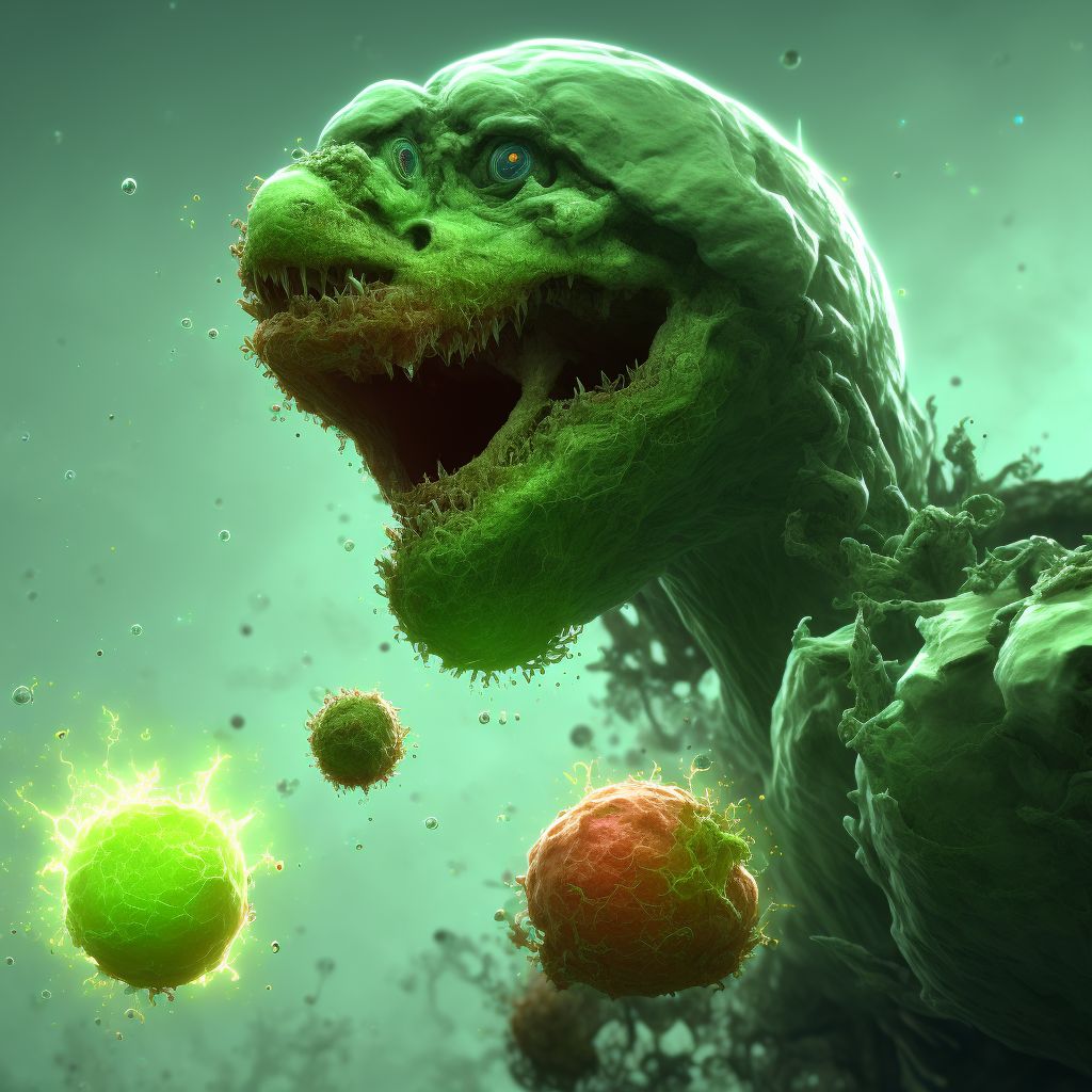 Enteropathogenic Escherichia coli infection digital illustration