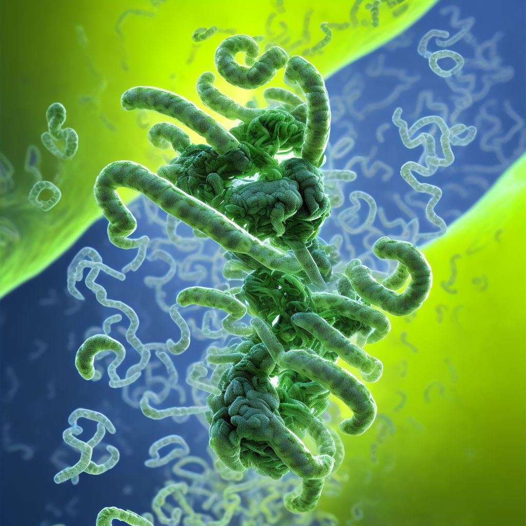 Foodborne Vibrio parahaemolyticus intoxication digital illustration