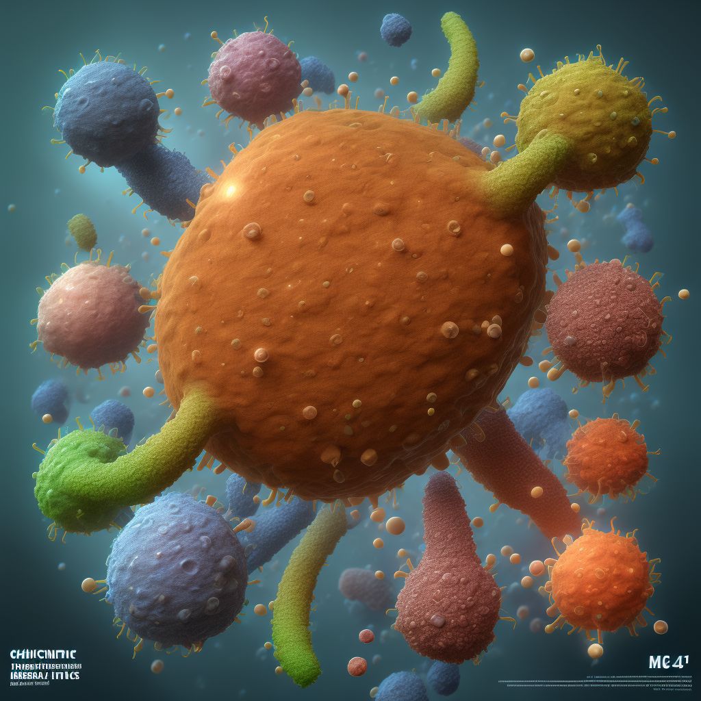 Chronic intestinal amebiasis digital illustration