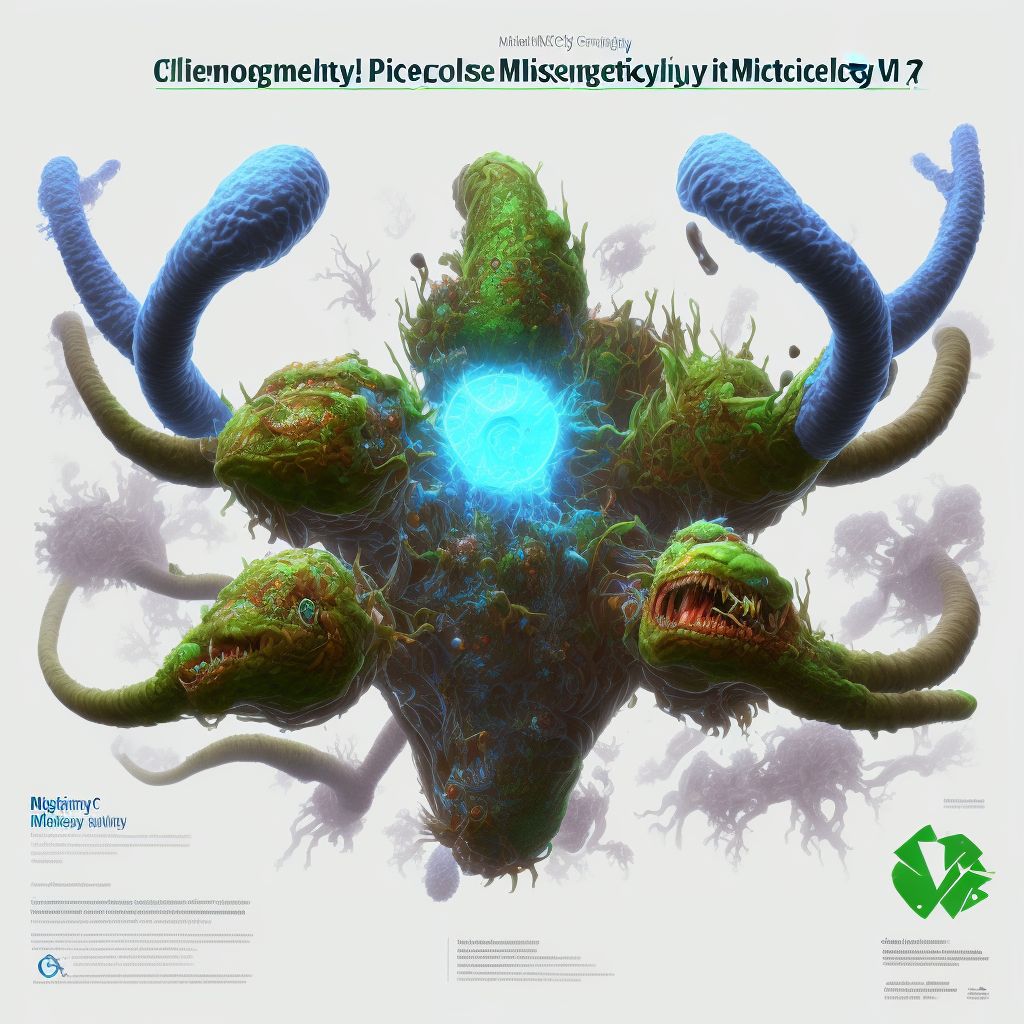 Amebic nondysenteric colitis digital illustration