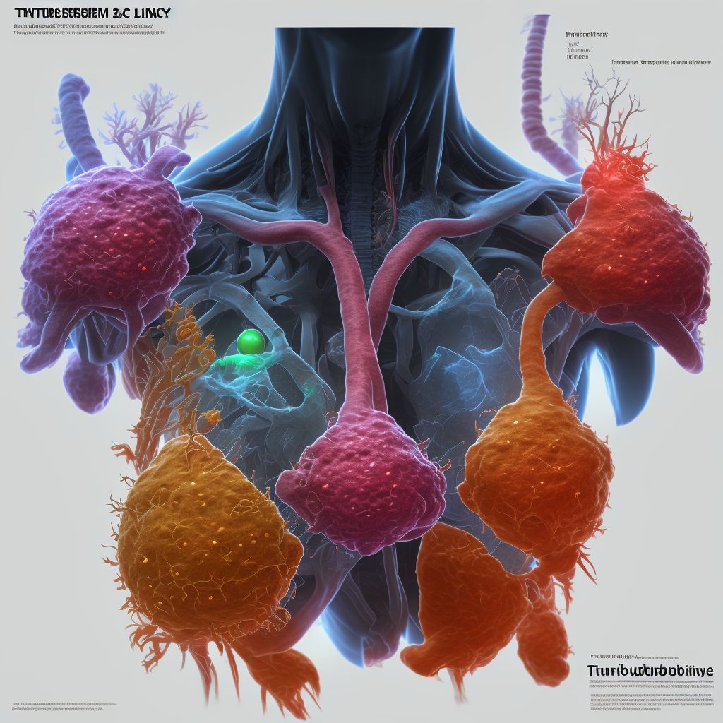 Tuberculosis of intrathoracic lymph nodes digital illustration