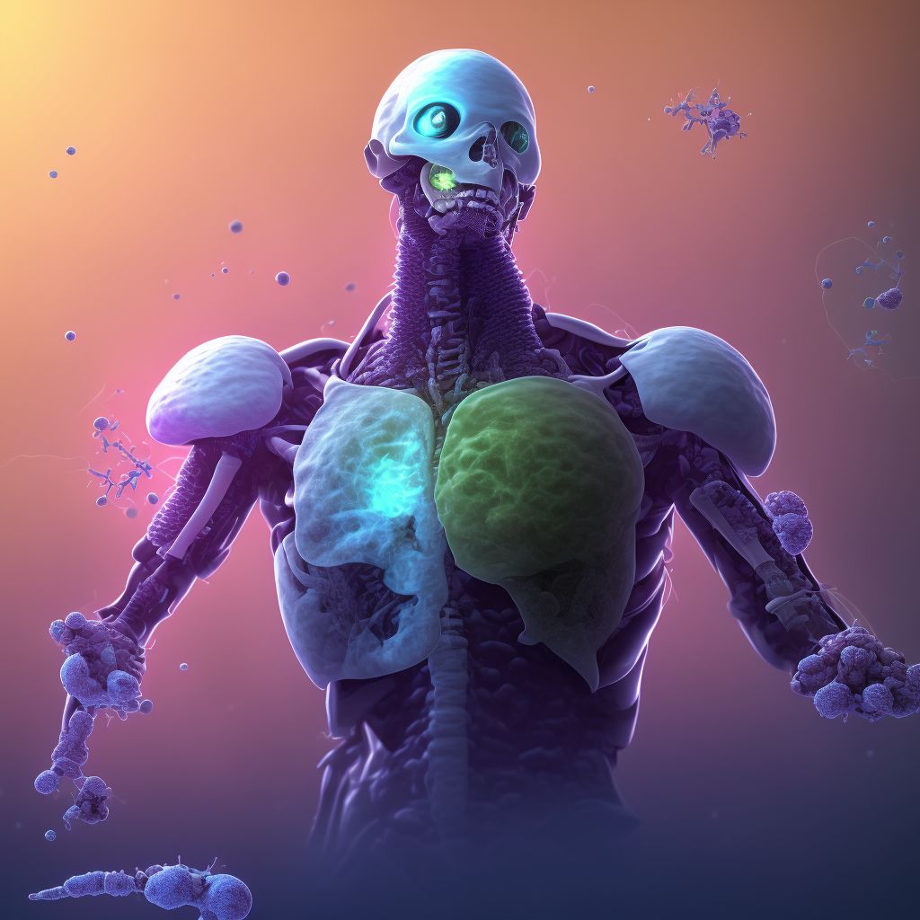 Tuberculosis of adrenal glands digital illustration