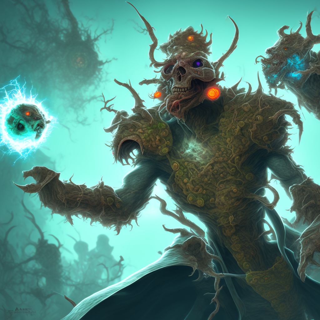 Plague meningitis digital illustration