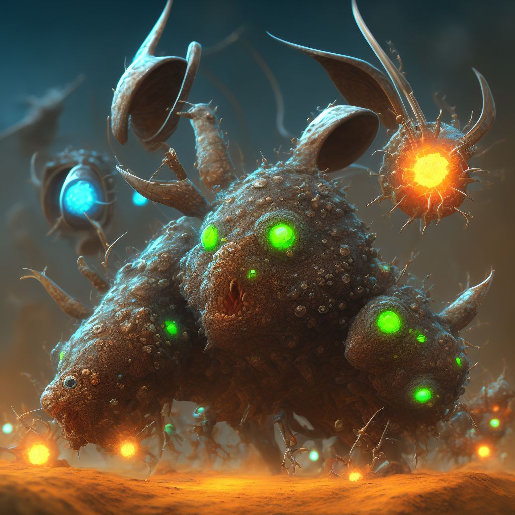 Oculoglandular tularemia digital illustration
