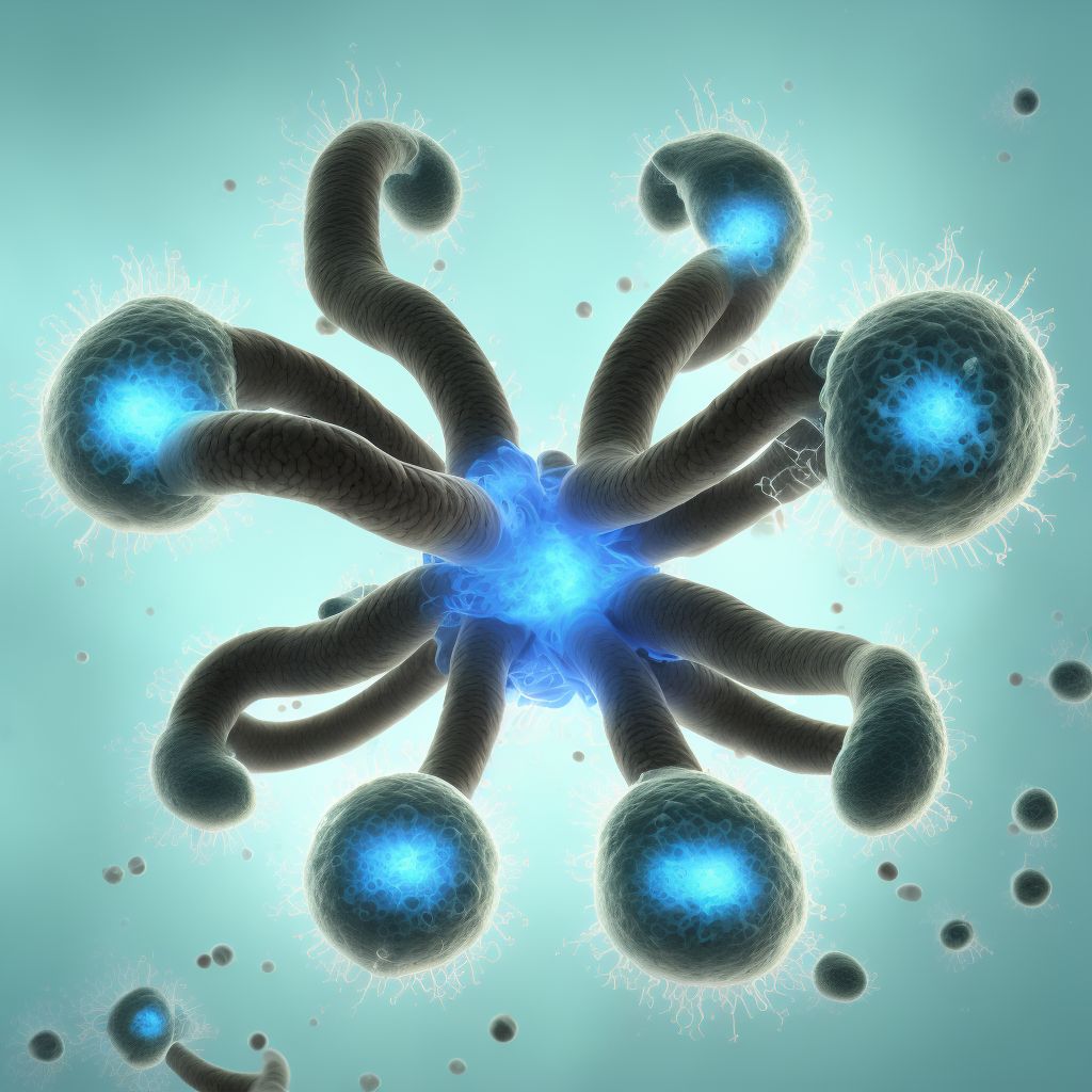 Pulmonary tularemia digital illustration