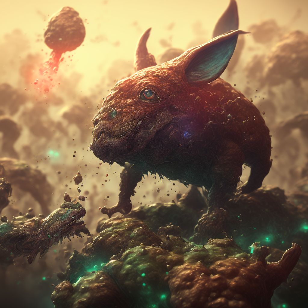 Gastrointestinal tularemia digital illustration