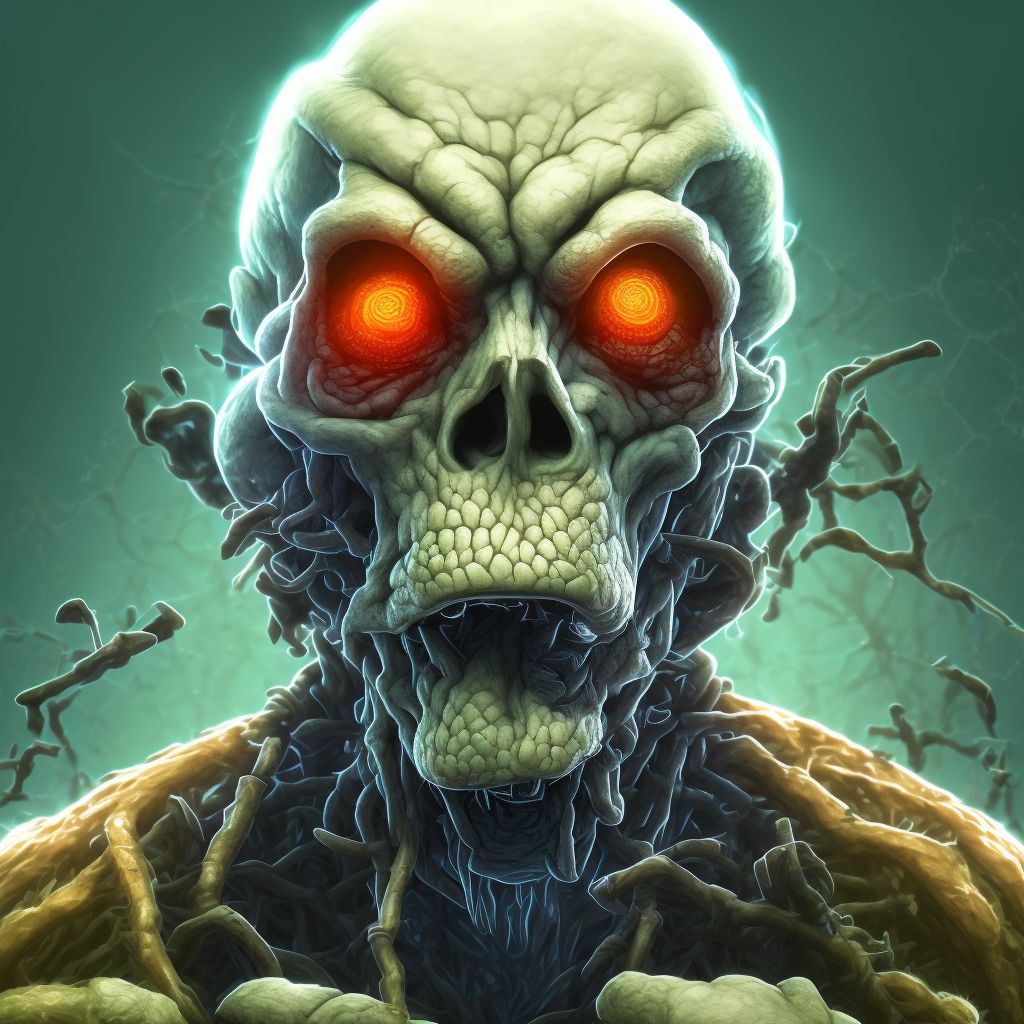 Borderline lepromatous leprosy digital illustration