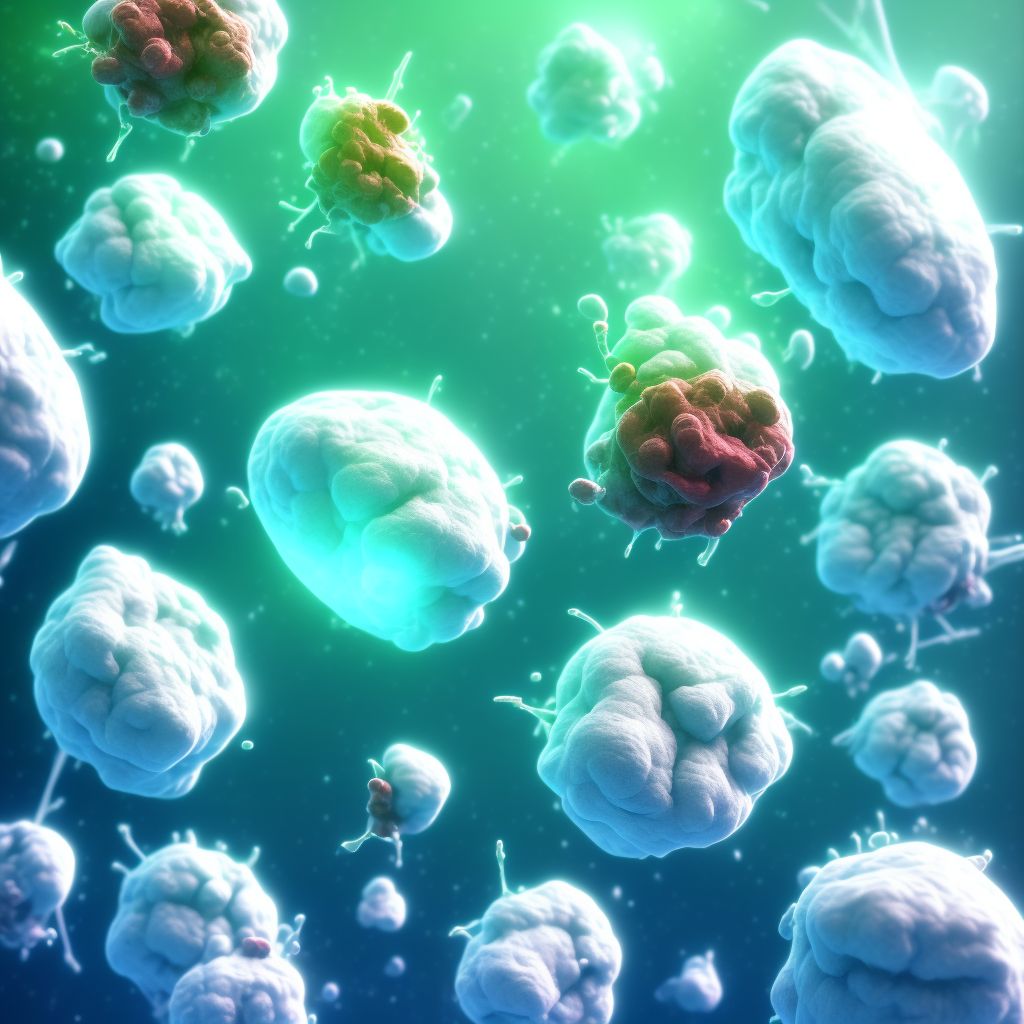 Whooping cough due to Bordetella pertussis with pneumonia digital illustration