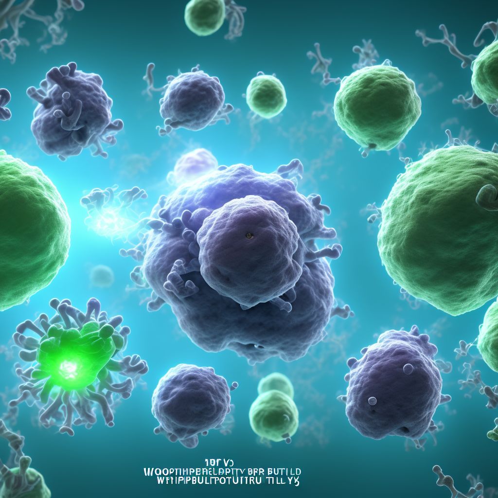 Whooping cough due to other Bordetella species with pneumonia digital illustration