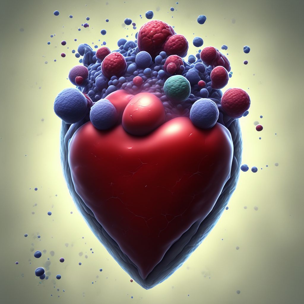 Meningococcal endocarditis digital illustration